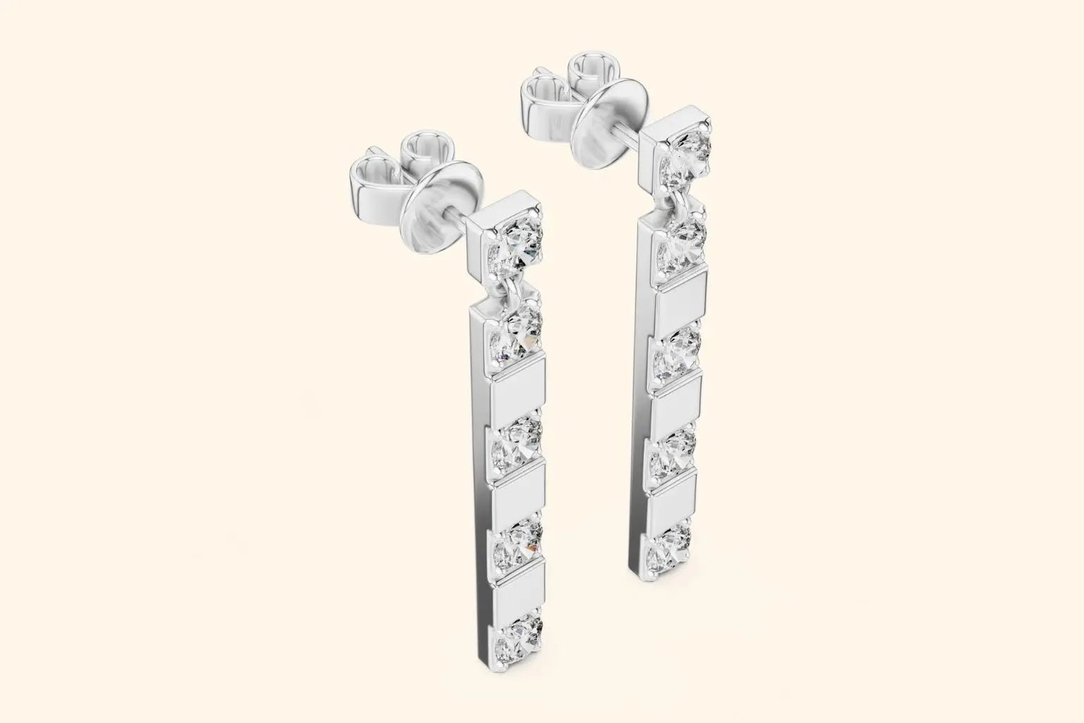 Diamond Stick Earrings