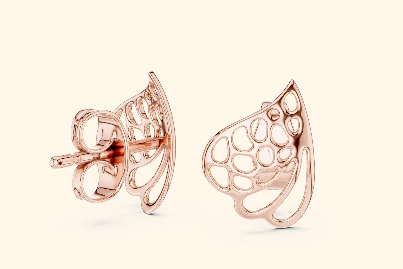 butterfly design stud earrings