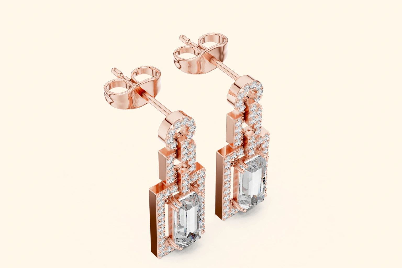 Dangling drop earrings