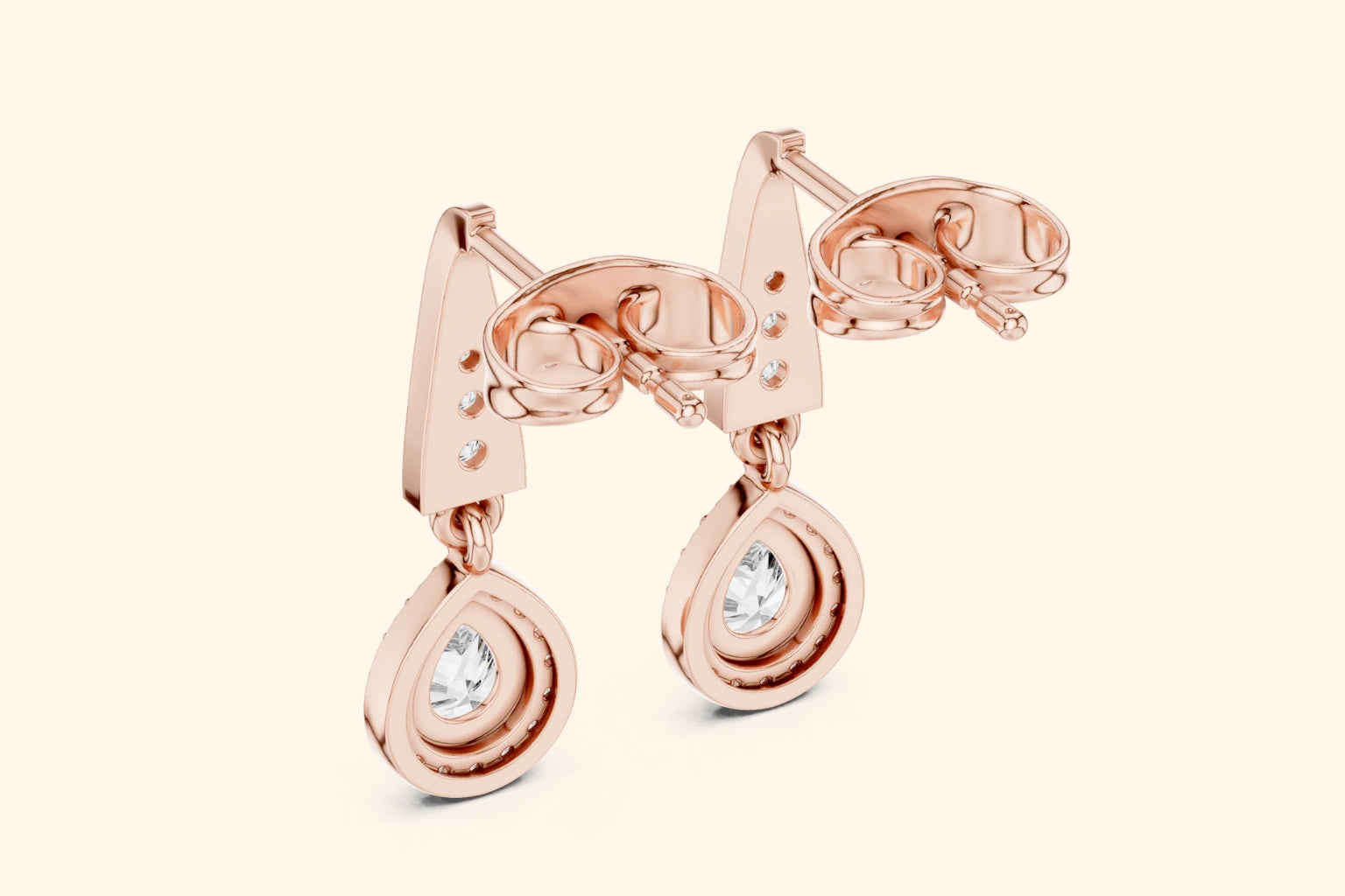 Modern drop earrings