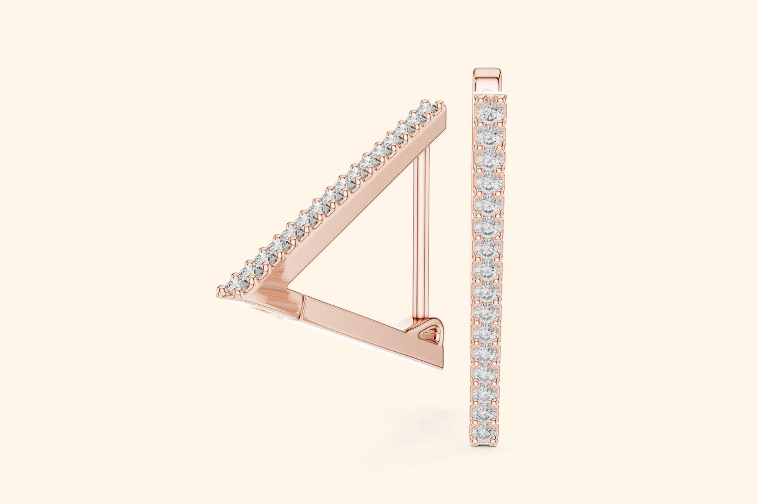 Velora V-Shaped Diamond Hoops