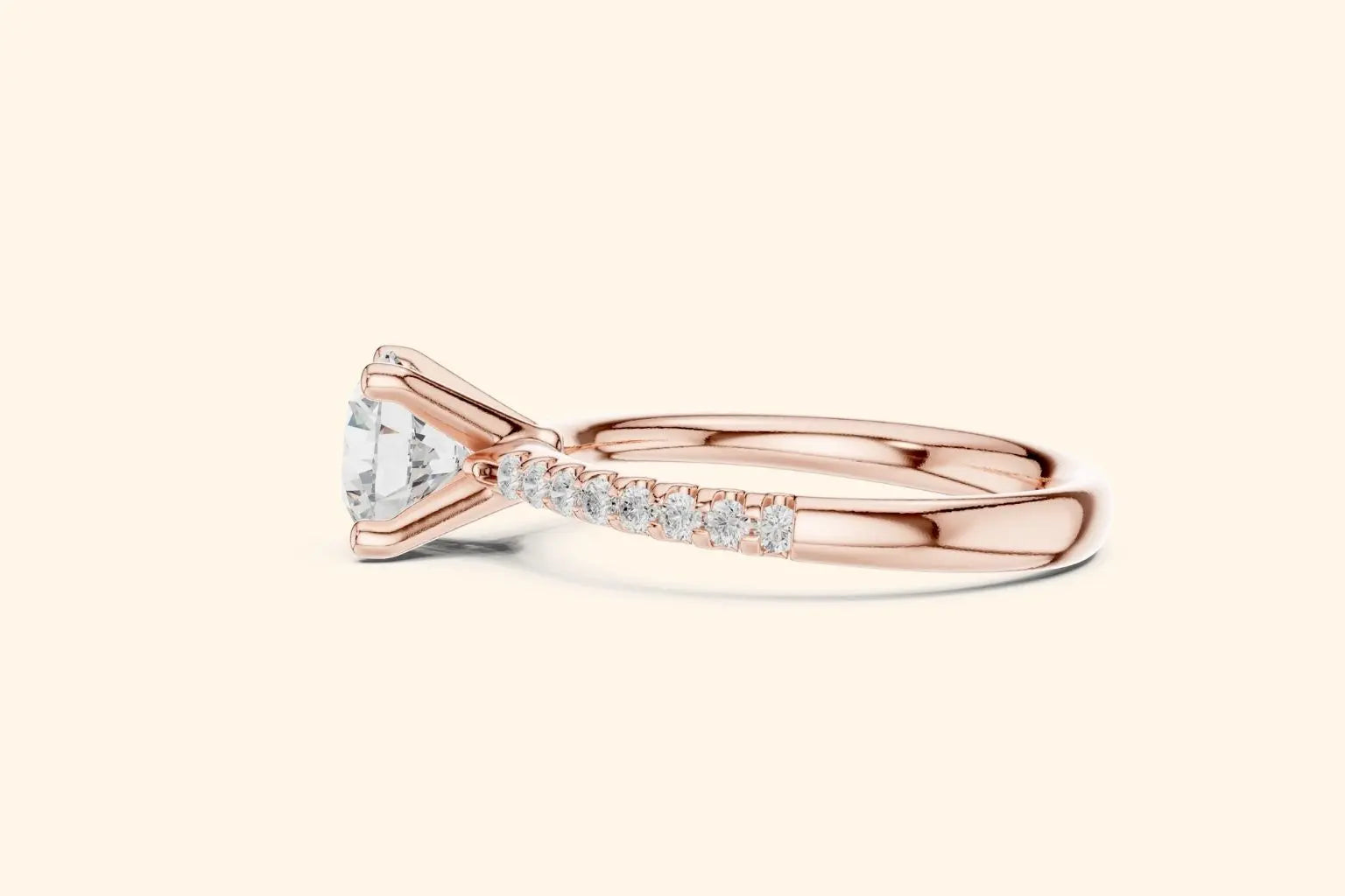 Rose gold diamond engagement ring 3