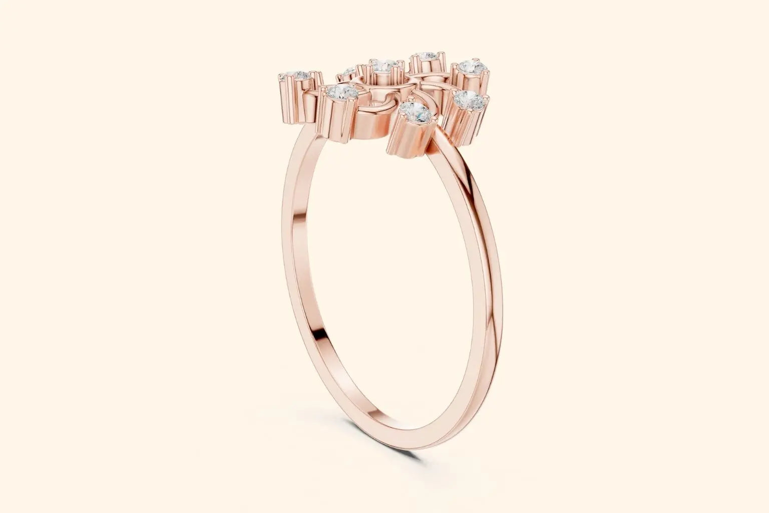 Rose Gold Diamond Ring 1