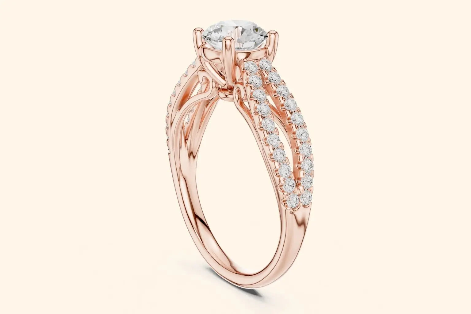 Luxury rose gold wedding Ring 1