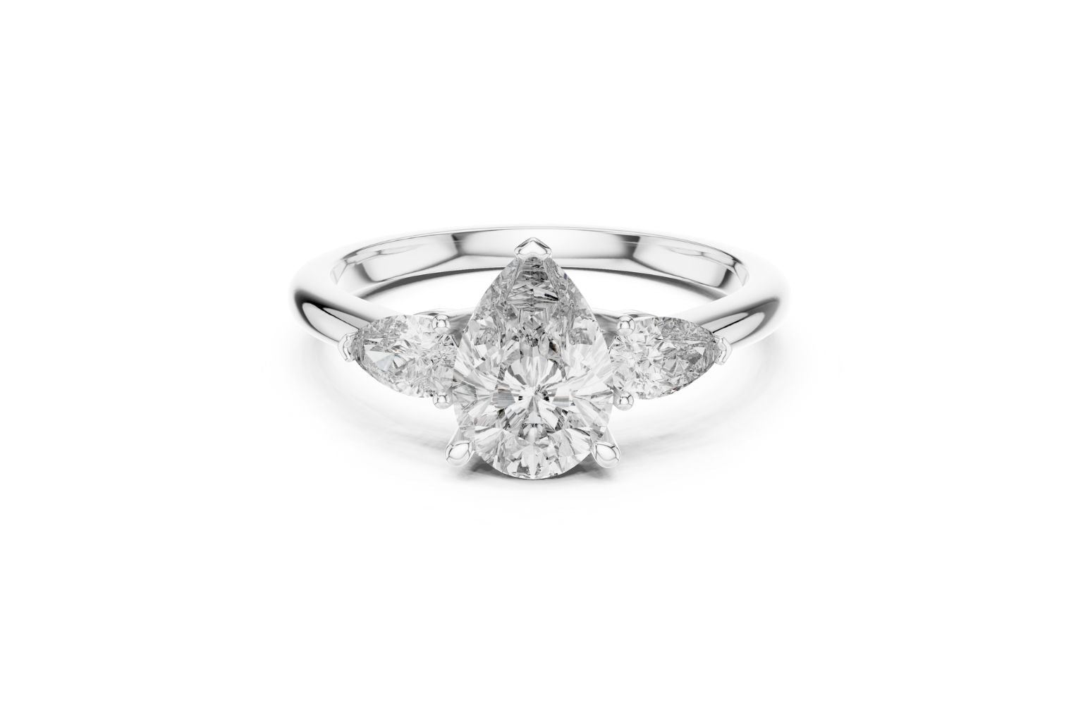 Elegant Pear Cut Diamond Ring