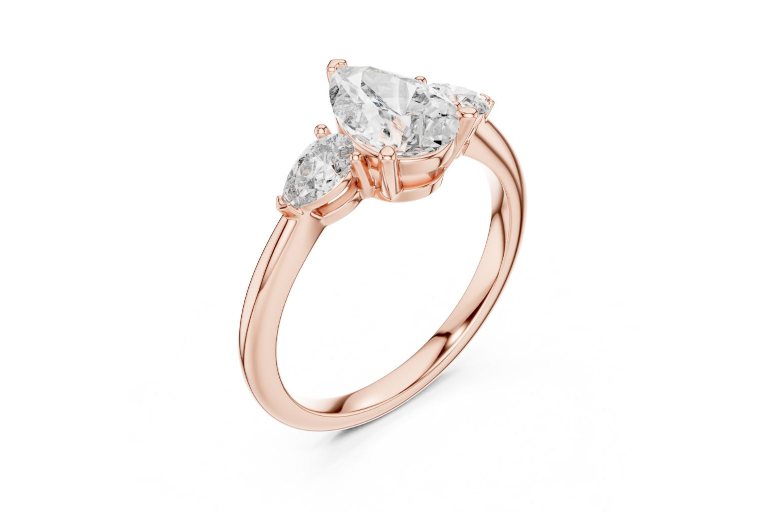 Elegant Pear Cut Diamond Ring