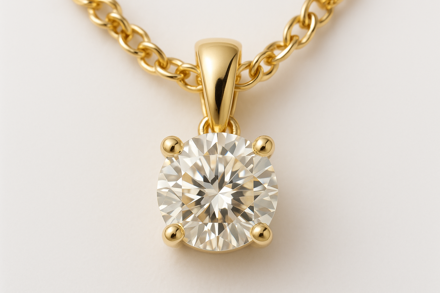 Delicate Diamond Pendant Necklace