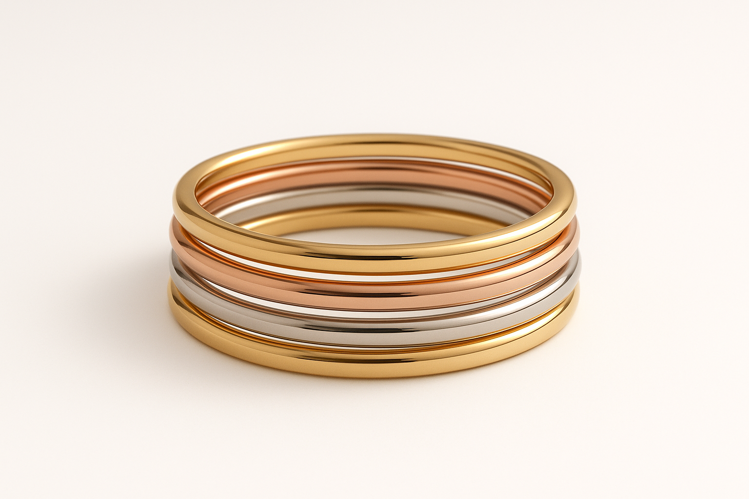 Mixed Metal Stackable Ring Set
