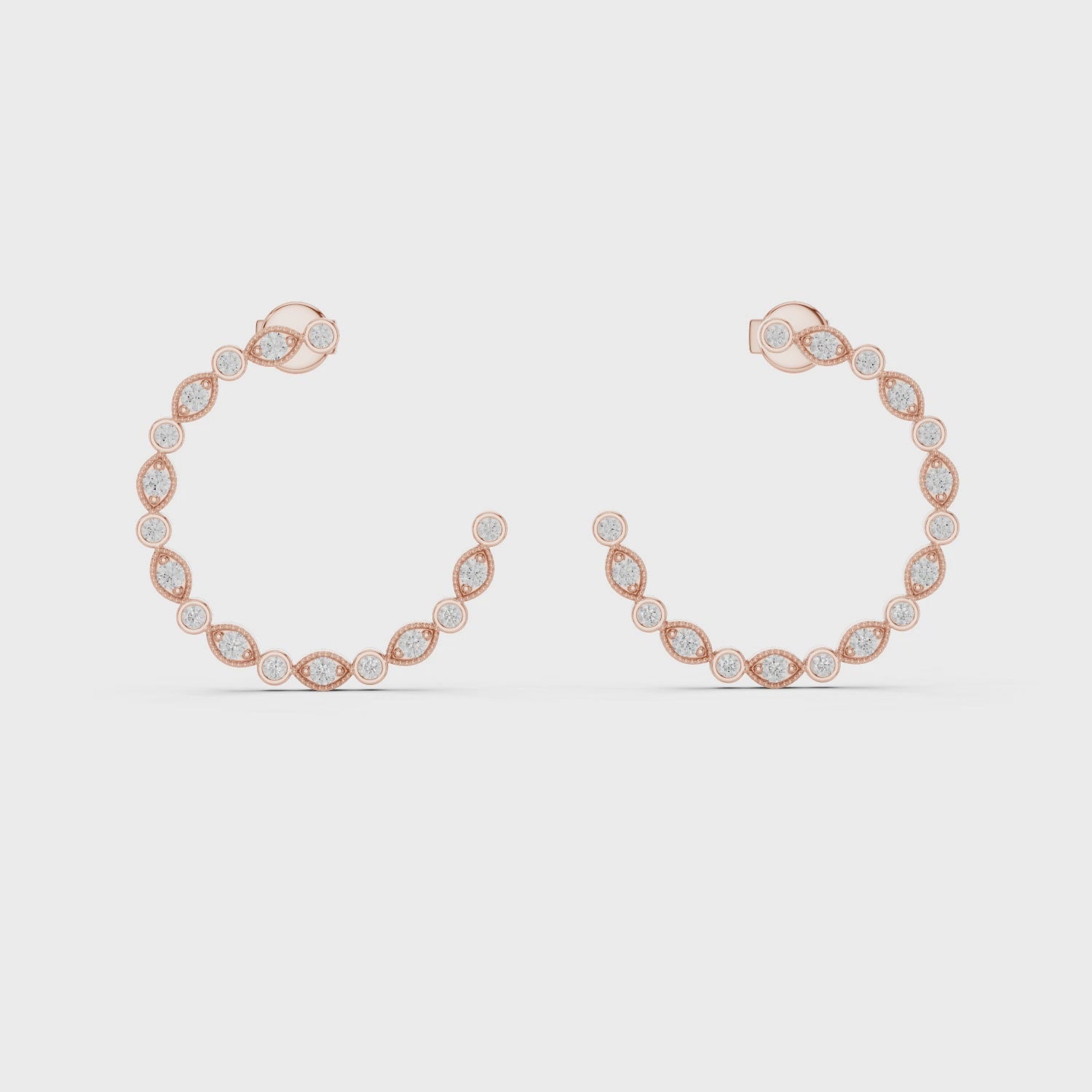 Roselle Diamond Loop Earrings