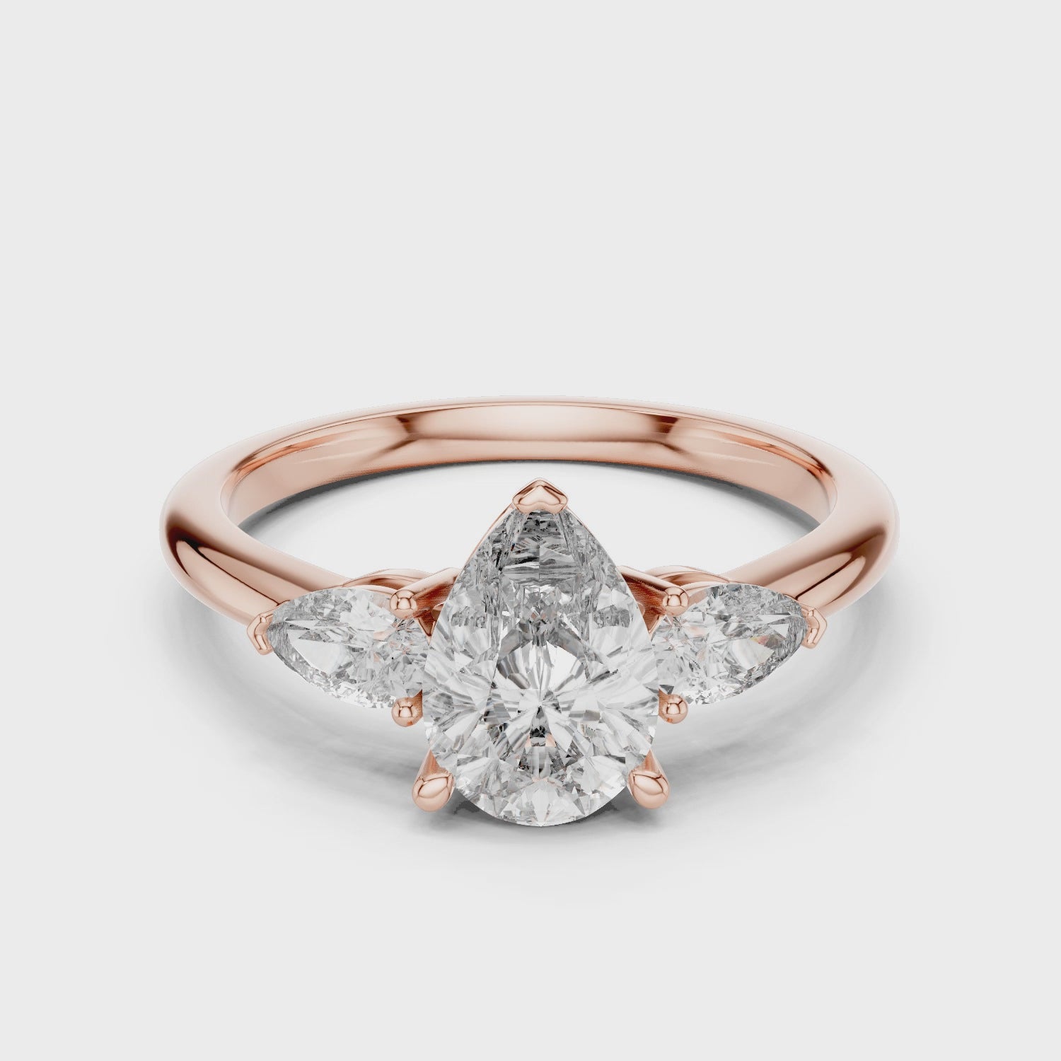 Elegant Pear Cut Diamond Ring