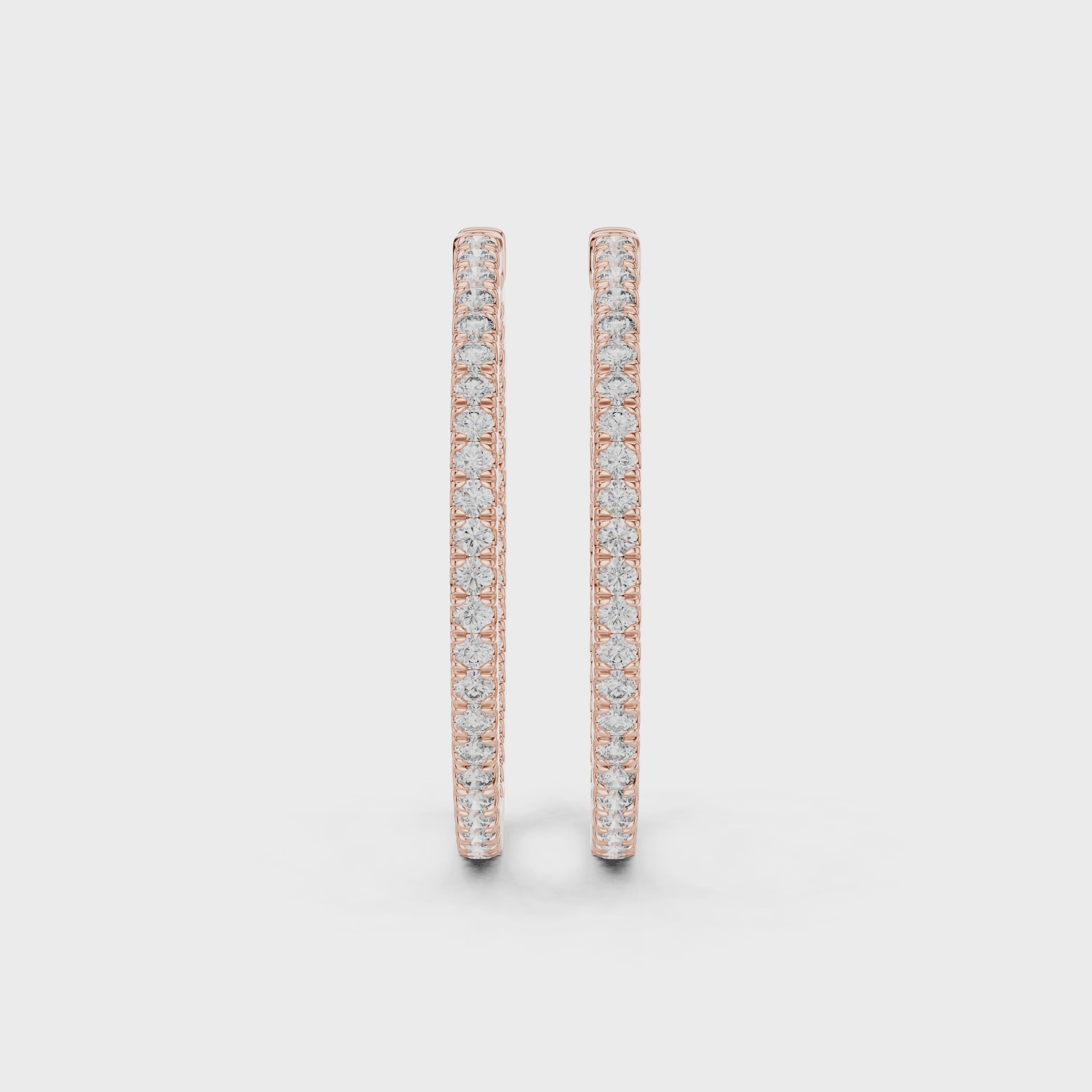 Elegant & Timeless Inside-Out Diamond Hoop Earrings