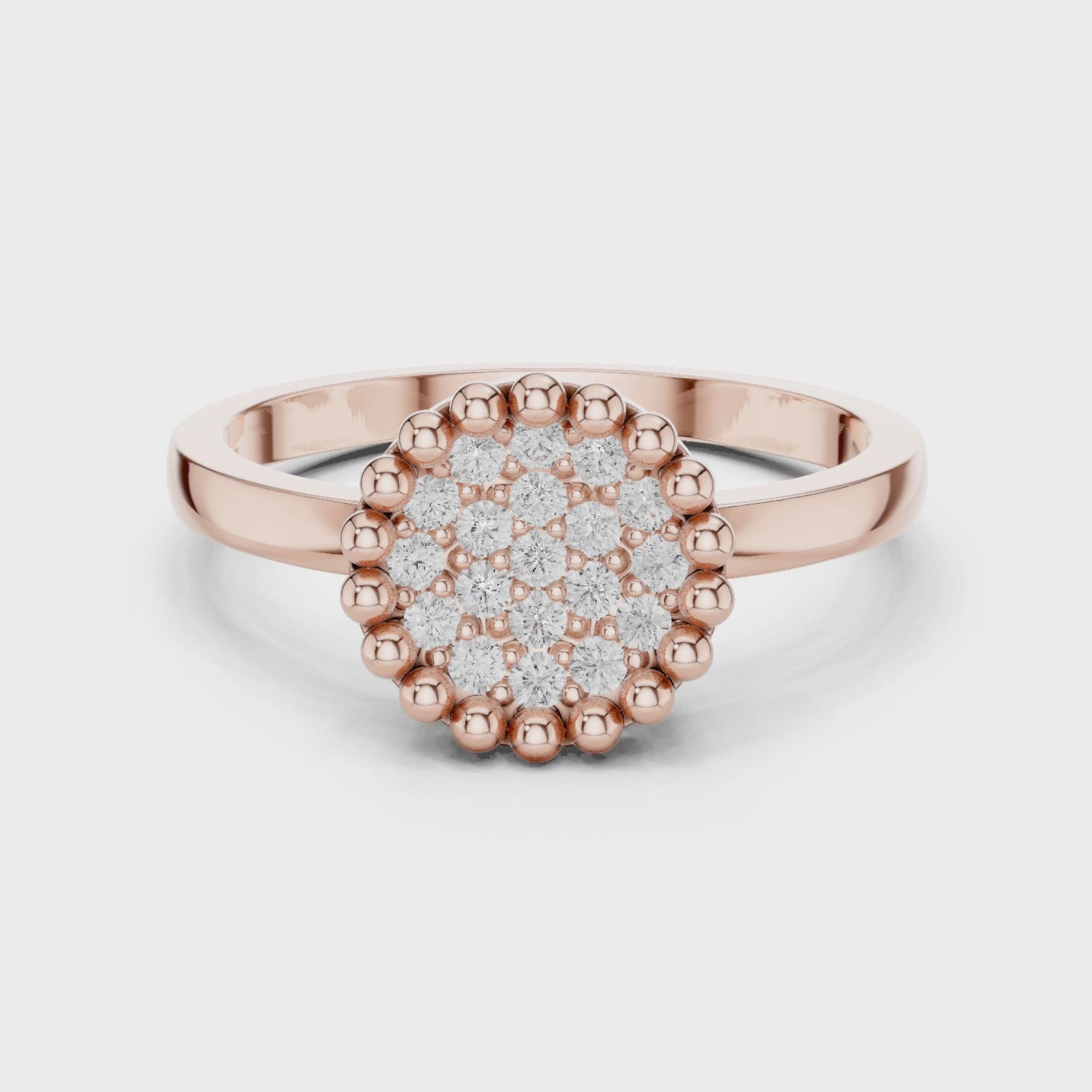Diamond Round Cluster Ring