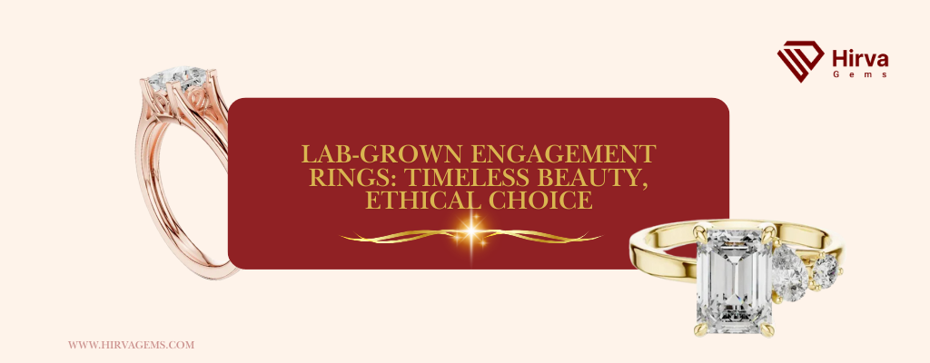 Lab-grown engagement rings with diamonds