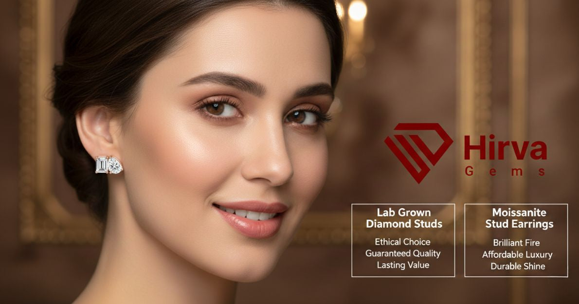 Lab Grown Diamond Studs vs. Moissanite Stud Earrings: What Really Makes Their Sparkle Different?