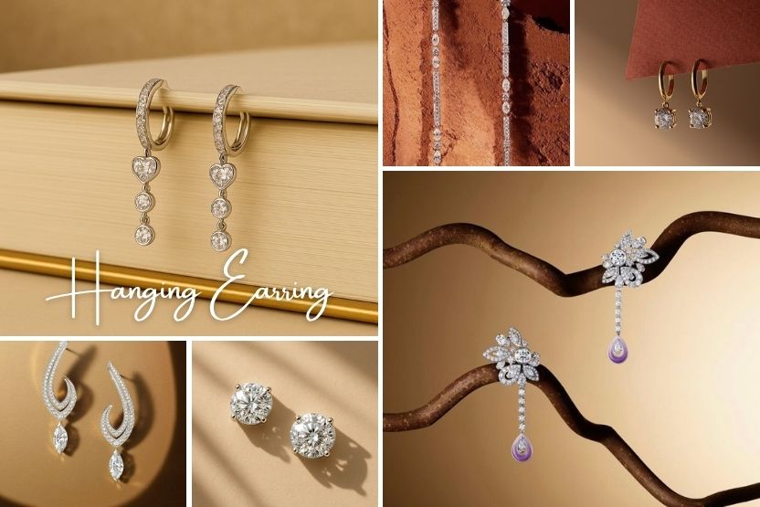 Eligant Diamond Hoop Earing