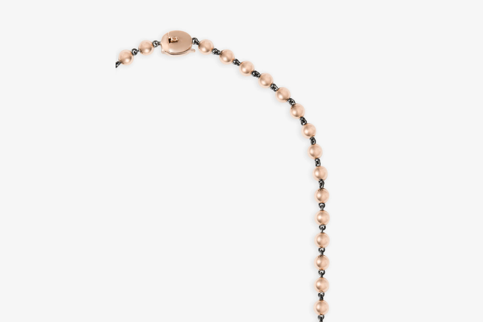 Ball n Chain Rose Gold 36" Necklace