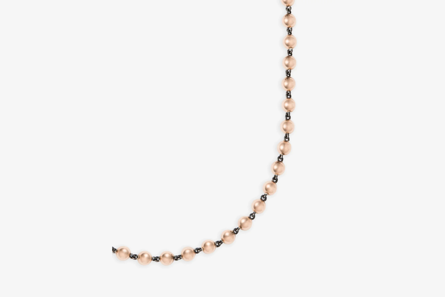 Ball n Chain Rose Gold 36" Necklace