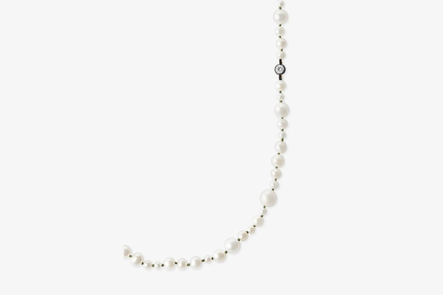 Beaches Pearl & 0.40ct Diamond 30" Necklace