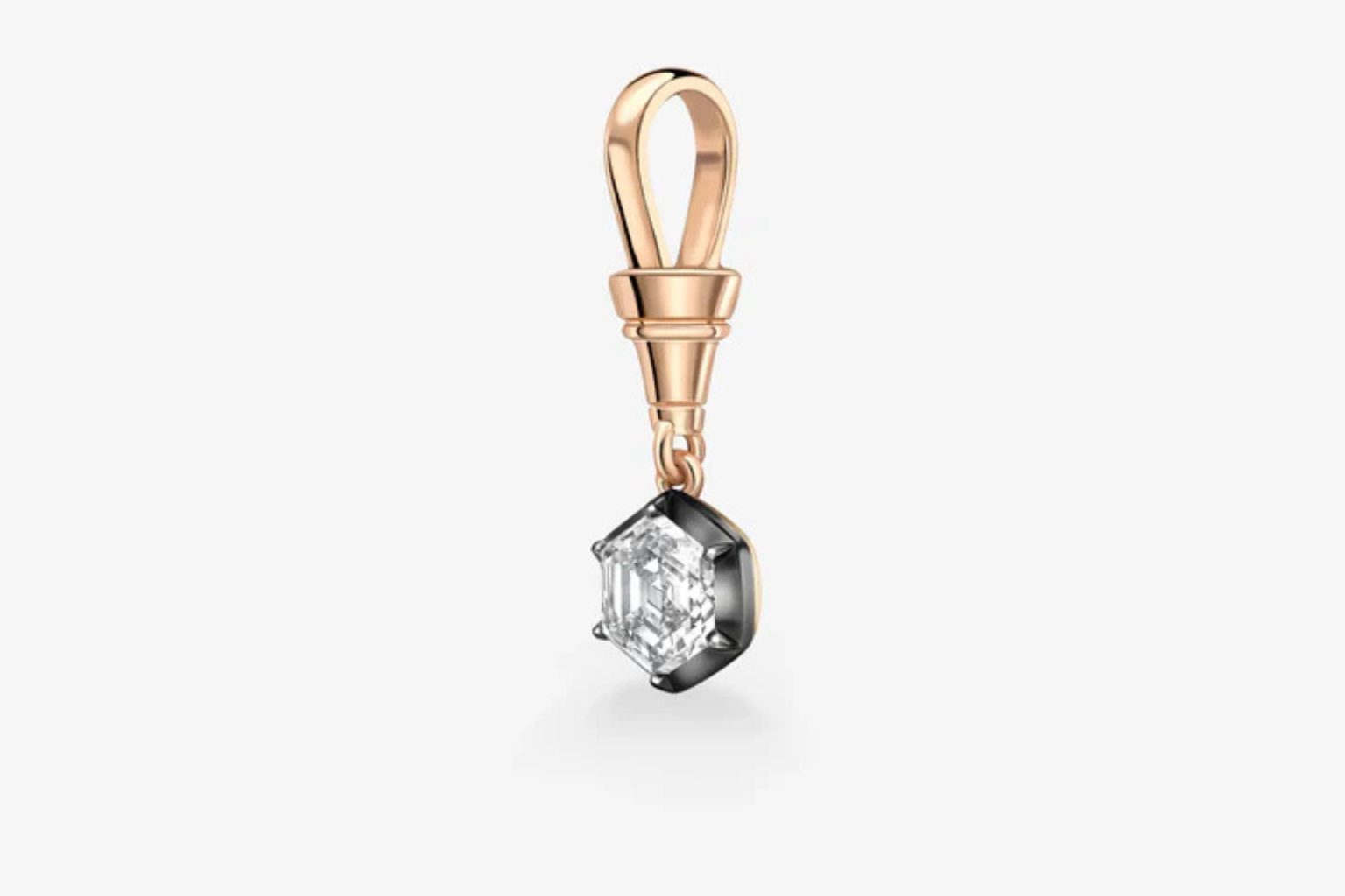 Ball n Chain 1.44ct Hexagon Diamond Pendant