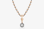 Ball n Chain 1.44ct Hexagon Diamond Pendant