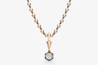 Ball n Chain 1.44ct Hexagon Diamond Pendant