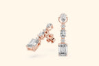 Elegant multi diamond drop earrings