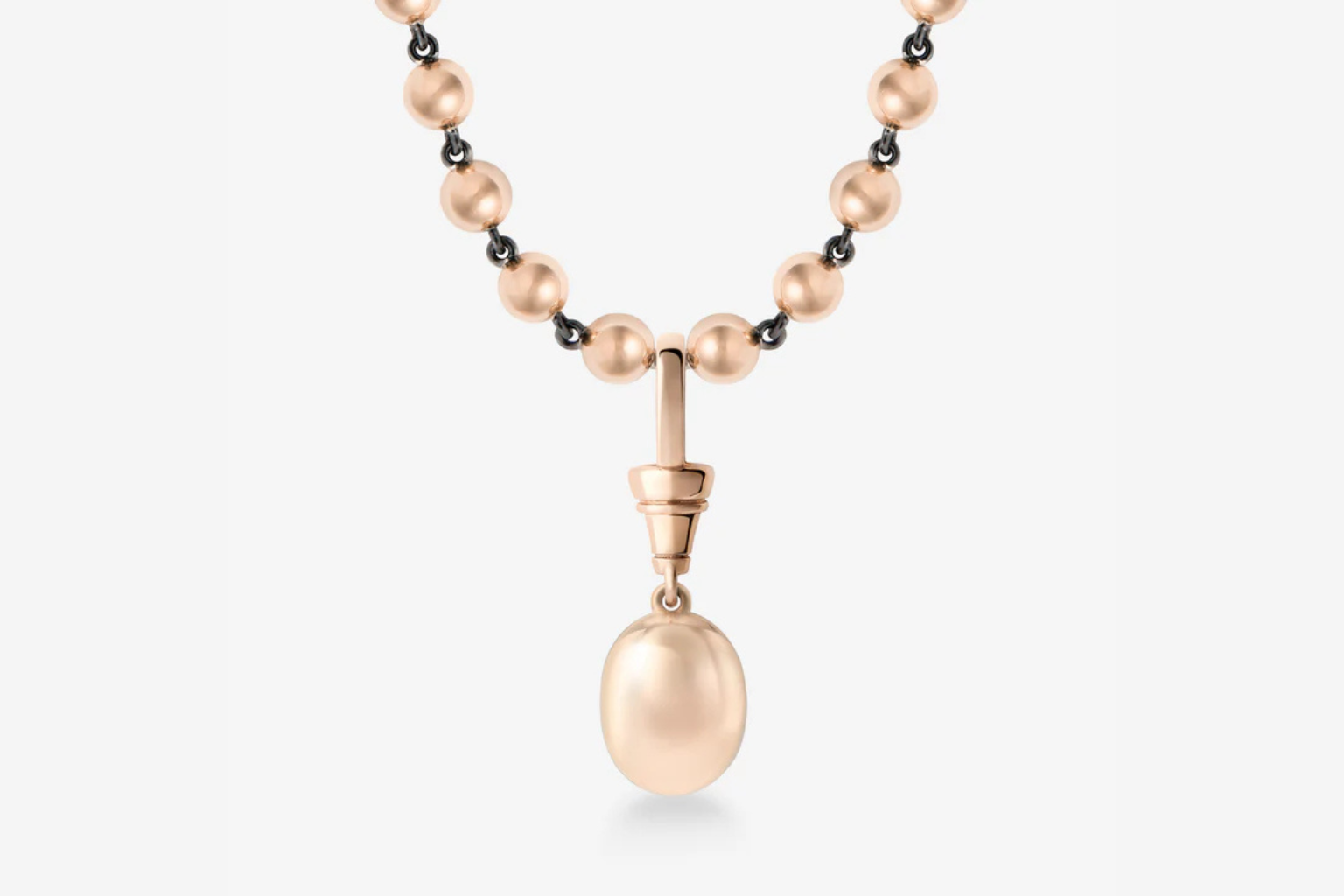 Ball n Chain 3ct Oval Sapphire Pendant