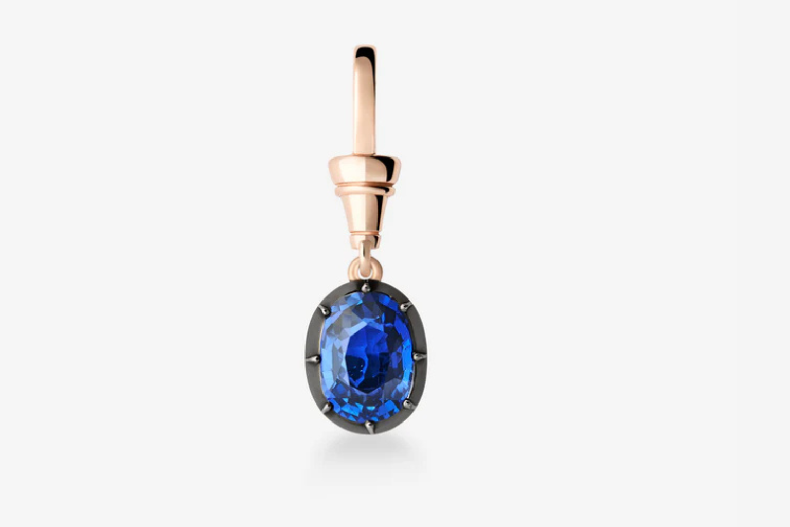 Ball n Chain 3ct Oval Sapphire Pendant