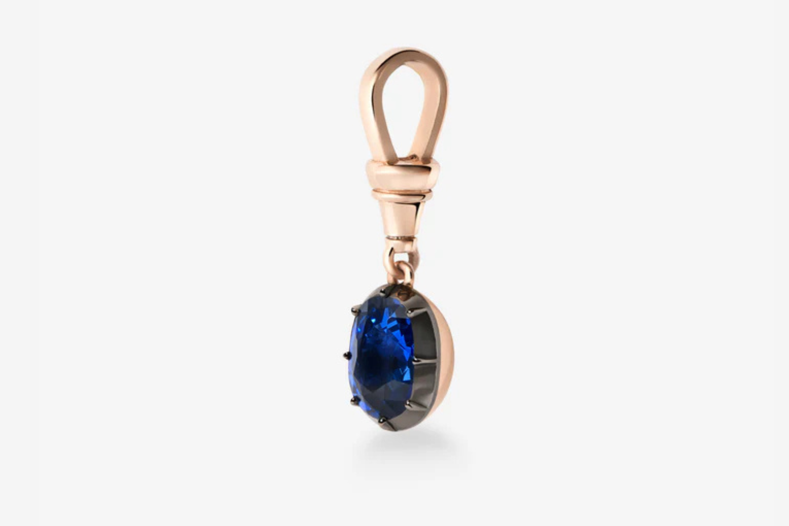 Ball n Chain 3ct Oval Sapphire Pendant