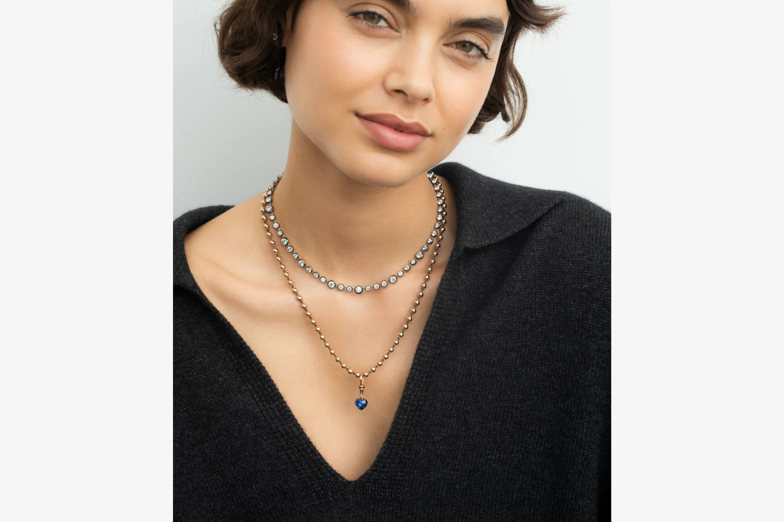 Ball n Chain 2.58ct Heart-Shaped Sapphire Pendant