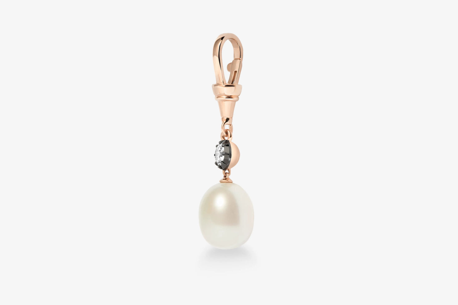 Ball n Chain Pearl & 0.40ct Diamond Pendant