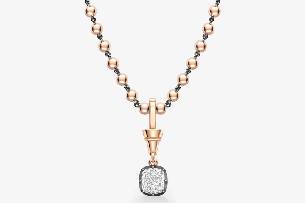 Ball n Chain 1.91ct Cushion Diamond Pendant