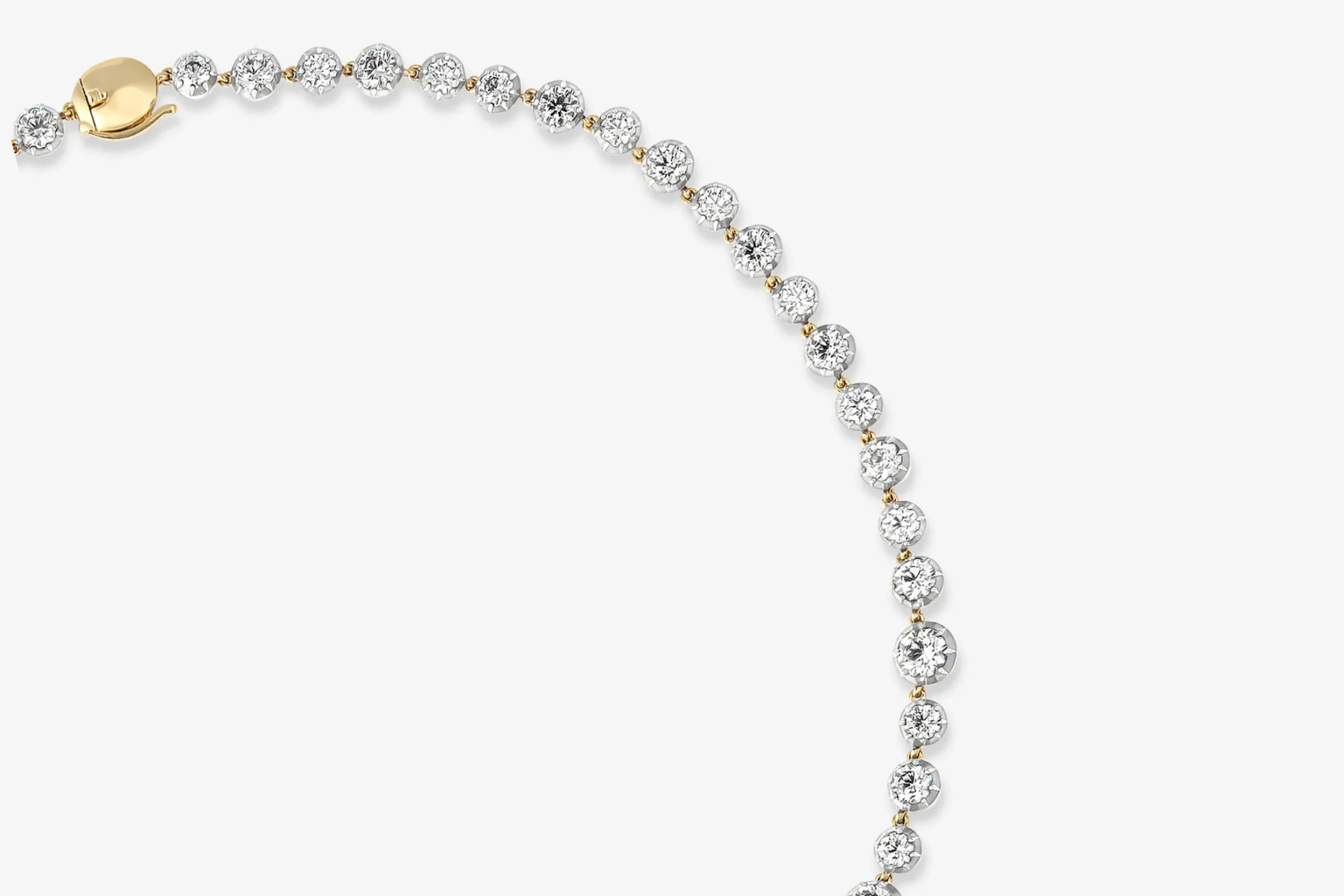 Signature 17ct Diamond & White Gold Button Back Necklace