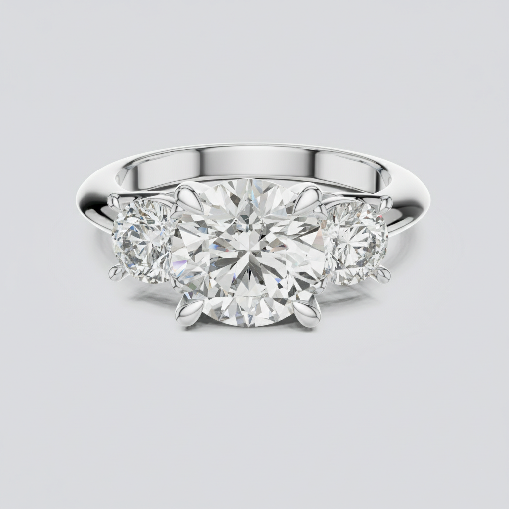Three Stone Diamond Anniversary Ring
