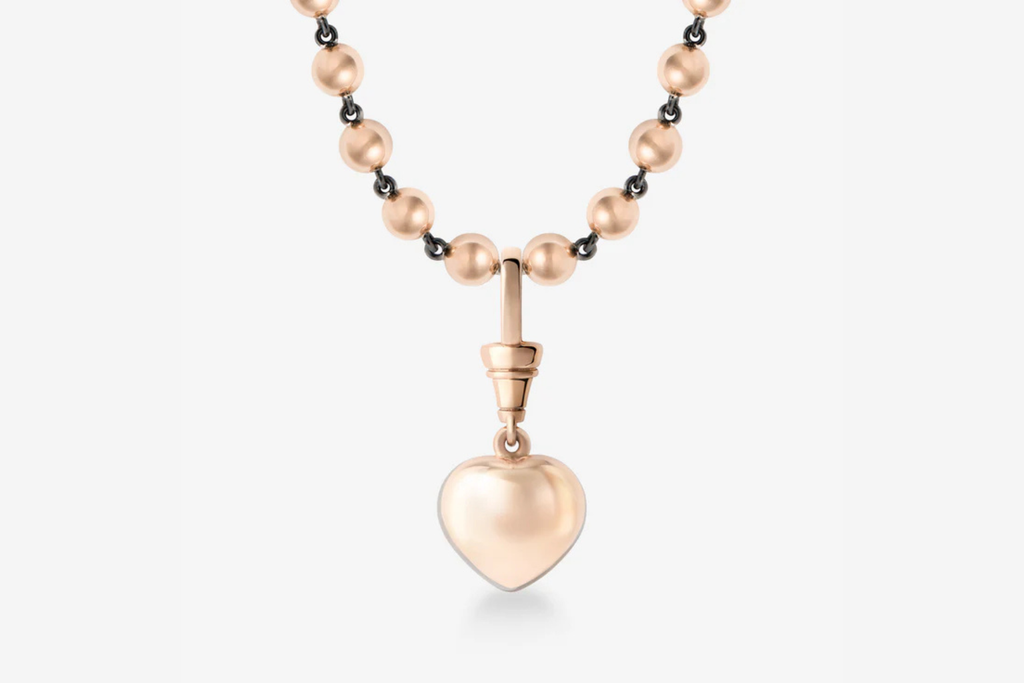 Ball n Chain 2.01ct Heart-Shaped Diamond Pendant