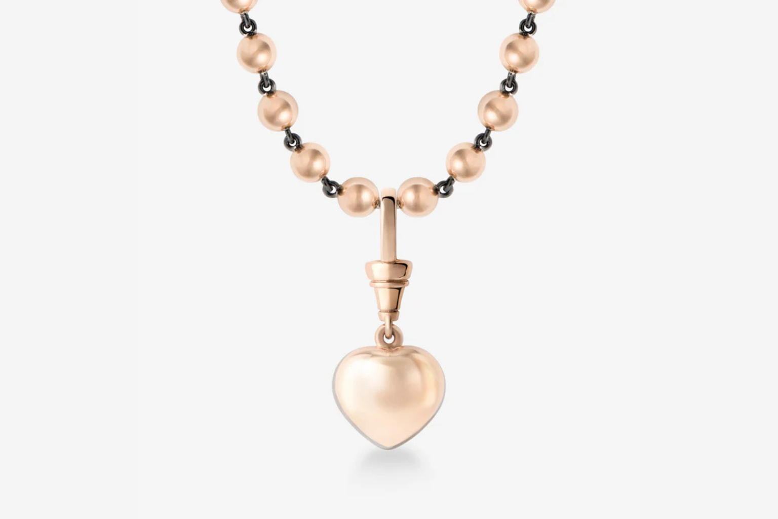 Ball n Chain 2.01ct Heart-Shaped Diamond Pendant