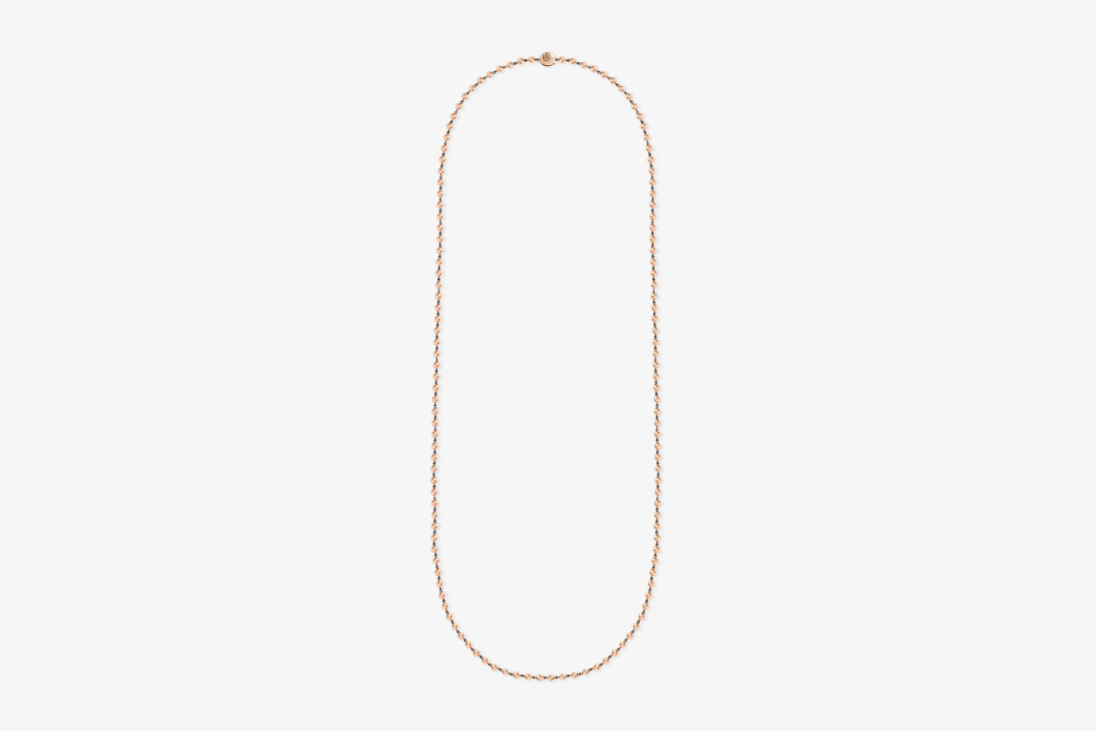 Ball n Chain Rose Gold 36" Necklace