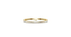 Single-row tapered baguette diamond bracelet in yellow gold, centered on a box clasp.