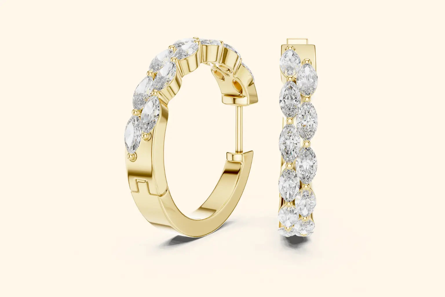 Diamond Cluster Hoop