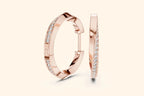 Pave Lab Diamond Hoop Earrings