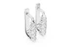 Pair of diamond earrings on a white background