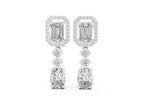 Multi-stone diamond design drop earrings