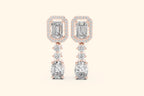 Multi-stone diamond design drop earrings