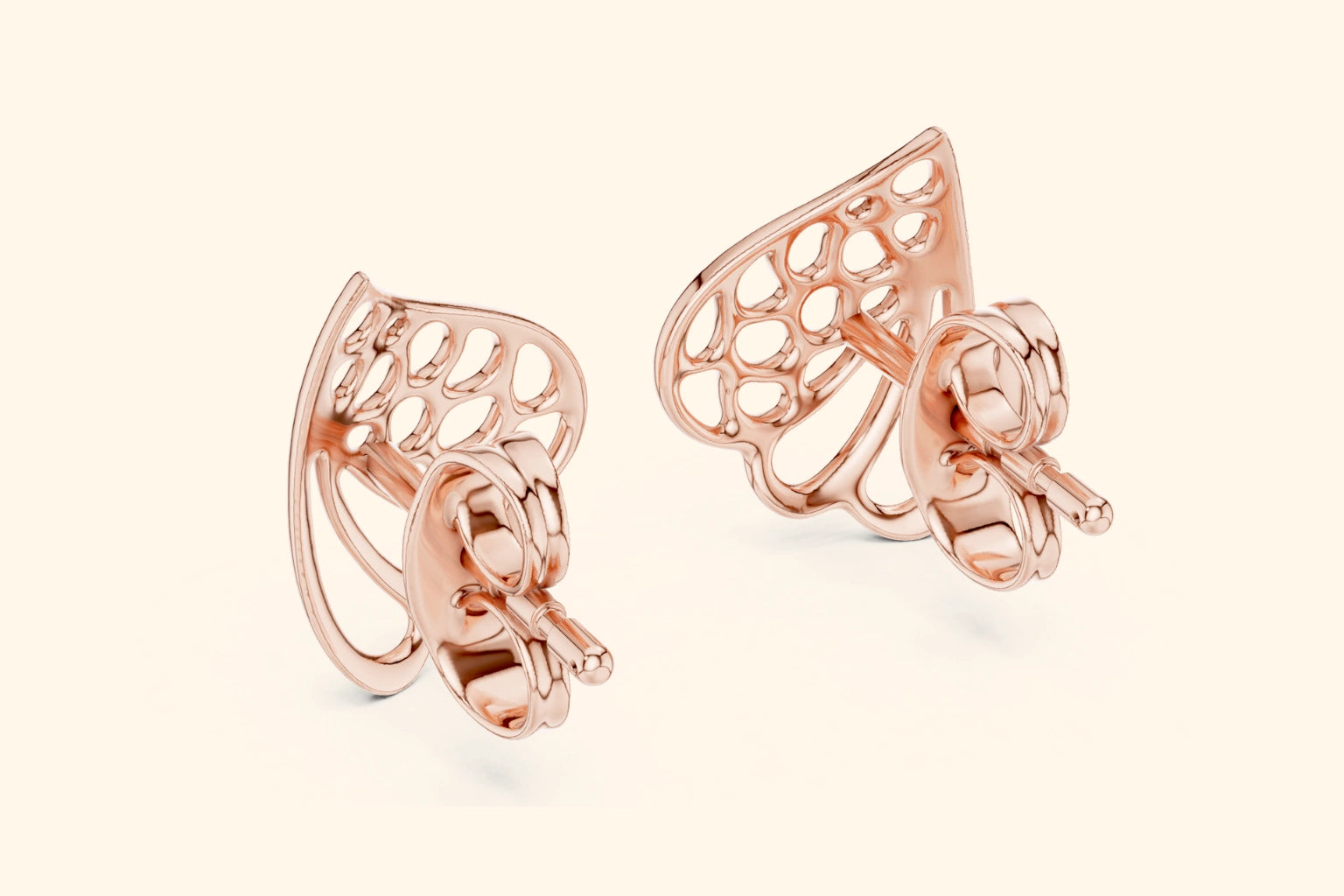 butterfly design stud earrings