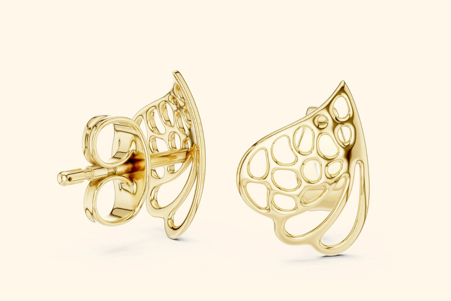 butterfly design stud earrings