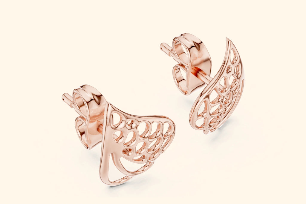 butterfly design stud earrings