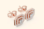 Halo Diamond Stud Earrings