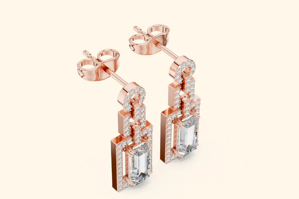 Dangling drop earrings