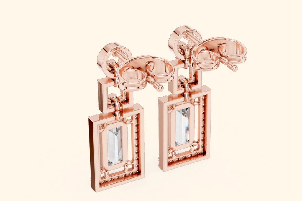 Dangling drop earrings