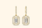 Art Deco-inspired design drop earrings